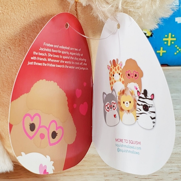 Squishmallow Jacinda the Valentine's Day Poodle 8" 2022 UltraSoft Stuffed Plush - Picture 11 of 12